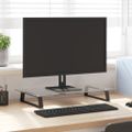 vidaXL Stojan na monitor čierny 60x35x8 cm tvrdené sklo a kov
