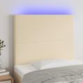 vidaXL Čelo postele krémové 100x5x118/128 cm umelá koža