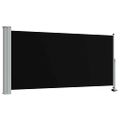 vidaXL Zaťahovacia bočná markíza na terasu 120x300 cm, čierna
