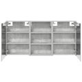 vidaXL Set kabinetov do kúpeľne 3 ks 126 x 16 x 62.5 cm