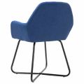 vidaXL Jedálenské stoličky 2 ks modré látkové