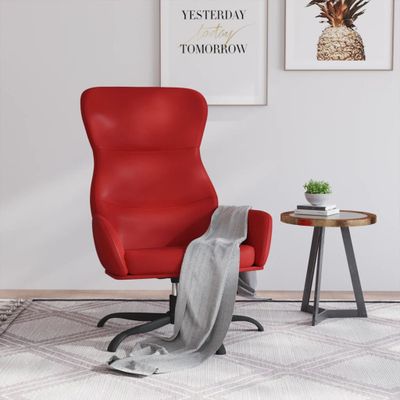 vidaXL Relaxačné kreslo vínovo-červené umelá koža