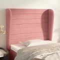 vidaXL Čelo postele so záhybmi čierne 83x23x118/128 cm zamat