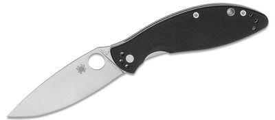 Spyderco C252GP Astute vreckový nôž 7,7 cm, Satin, čierna, G10