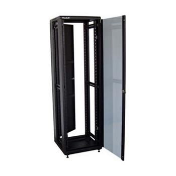 XtendLan 47U/600x800 stojanový, černý, skleněné dveře, plná záda Rozvadec, 19", stojanový, výška 47U, 600x800, sklenené dvere, kourové sklo, plná záda, perforovaný horní a spodní kryt, rozebírat