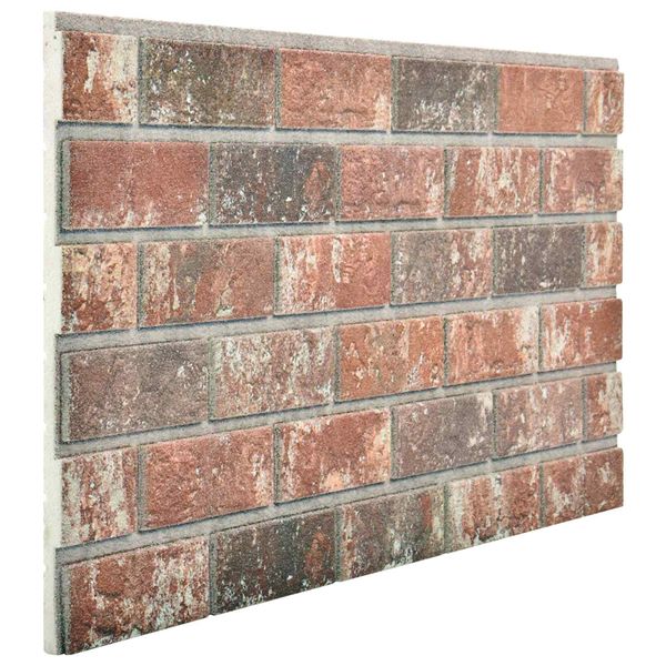 vidaXL Nástenné panely 10 pcs Tmavohnedá a šedá 100 x 50 cm EPS pena