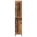 vidaXL Highboard Staré drevo 34,5 x 34 x 180 cm Kompozitné drevo