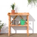 vidaXL Stôl na rastliny s policou hnedý 78x38x82,5 cm jedľový masív