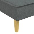 vidaXL Pohovka v tvare L tmavosivá 255x140x70 cm látka