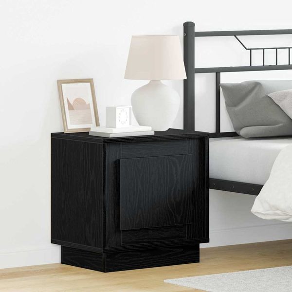 vidaXL Nočný stolík 2 pcs Čierna 44 x 34,5 x 45 cm Kompozitné drevo