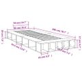 vidaXL Posteľný rám hnedý dub 90x200 cm borovicový masív