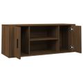 vidaXL TV skrinka hnedý dub 100x35x40 cm spracované drevo