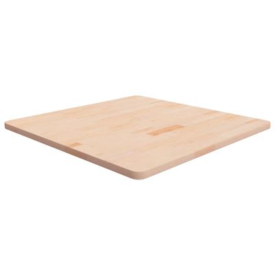 vidaXL Štvorcová stolová doska 80x80x2,5 cm neošetrený dubový masív