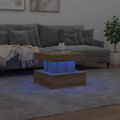 vidaXL Konferenčný stolík s LED svetlami dub artisian 50x50x40 cm