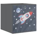vidaXL skladacie úložné boxy 4 ks sivá 32x32x32 cm Netkaná textília