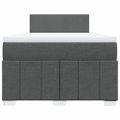vidaXL Boxspring posteľ s matracom, tmavosivá 120x190 cm, látka