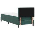 vidaXL Posteľ s pružinovým rámom Tmavozelená 80 x 200 cm Zamat