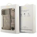 Guess 4G Big 4G Classic Logo Big Strap Metal Buttons case for iPhone 17 Pro pink