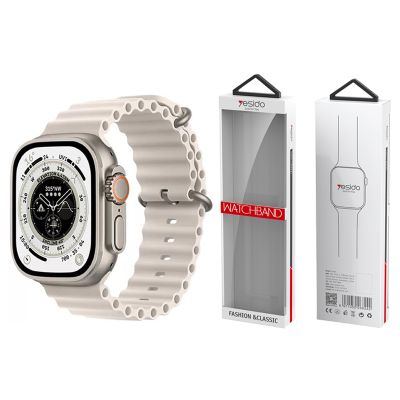YESIDO WB21 SILICONE STRAP for APPLE WATCH 42/44/45 NUDE