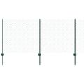 vidaXL Sieťový plot s stĺpom 10 x 1 m PVC potiahnutá oceľ Zelená