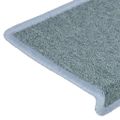 vidaXL Schodové rohože 30 ks 65x21x4 cm morská modrá s obdĺžnikovým okrajom