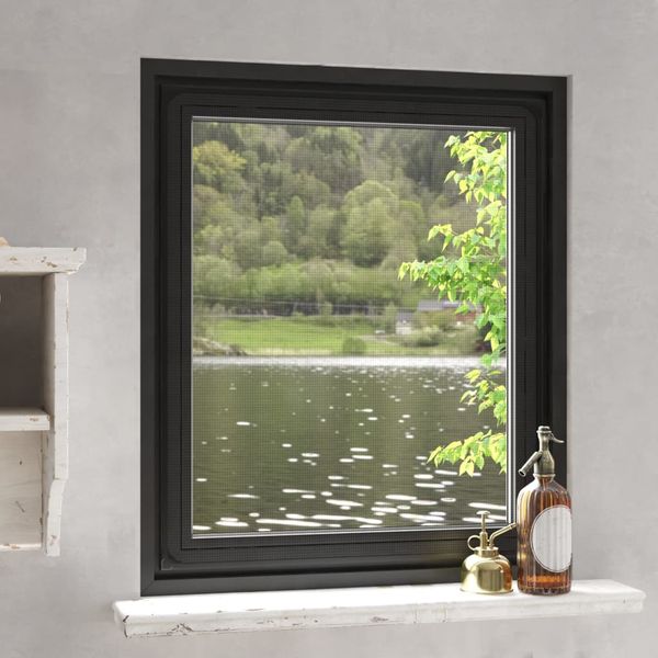 vidaXL Magnetická okenná sieťka proti hmyzu antracitová 100x120 cm