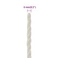vidaXL Pracovné lano biele 6 mm 250 m polypropylén