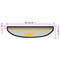 vidaXL Schodové rohože 15 ks 56x17x3 cm modré polkruhové
