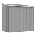 vidaXL Záhradná kôlňa, sivá, kov