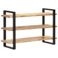 vidaXL Komoda s 3 policami 120x40x75 cm, surové mangové drevo