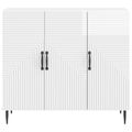 vidaXL Servírovacia skriňa Biela s vysokým leskom 89 x 34,5 x 80 cm