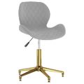 335040 vidaXL Swivel Dining Chair Light Grey Velvet