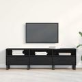vidaXL TV skrinka 150 x 30 x 44,5 cm Čierny dub Kompozitné drevo