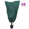 vidaXL Flísové kryty na rastliny so šnúrkou 8 ks 70 g/m² 0,8x1,2 m