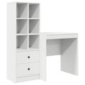 vidaXL Stôl Biela 115,5 x 50 x 127 cm 2 ks