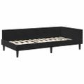 vidaXL Rohový rám postele s čelnou doskou Čierny 80 cm x 200 cm Zamat