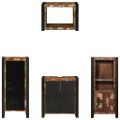 vidaXL Sada kúpeľňového nábytku 4 ks Viacfarebný a čierny