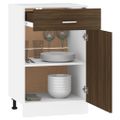 vidaXL Zásuvková skrinka “Lyon” hnedý dub 50x46x81,5 cm