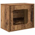 vidaXL Mačka Dom Staré drevo 51 x 30 x 42,5 cm Kompozitné drevo