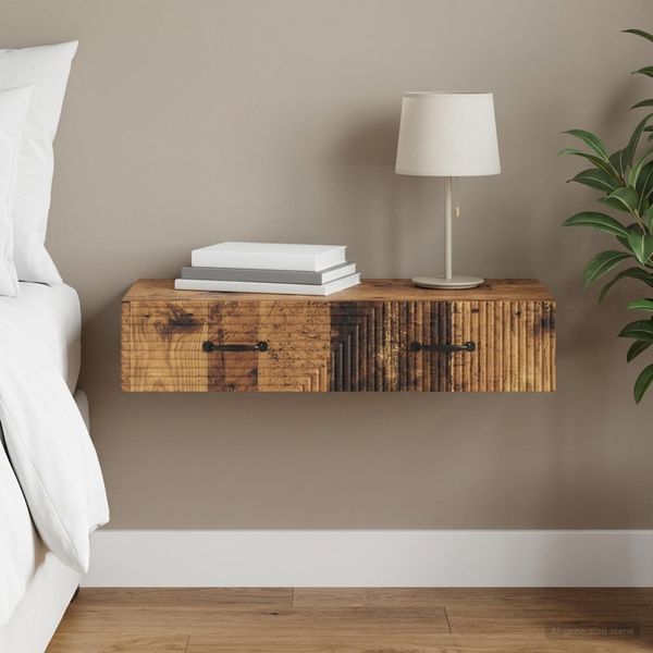 vidaXL Nástenný bočný stôl 87,5 x 34,5 x 17 cm Kompozitné drevo