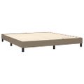 vidaXL Posteľný rám boxspring s matracom sivohned 180x200 cm látka
