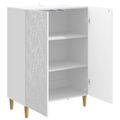 vidaXL Servírovacia skriňa Biela s vysokým leskom 66 x 34,5 x 90 cm