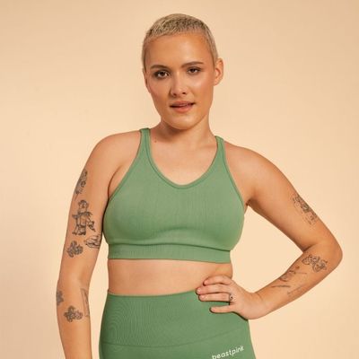 Športová podprsenka Hyper Olivine - BeastPink, veľkosť M, veľkosť oblečenia M
