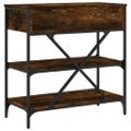 vidaXL Konzolový stolík dymový dub 75 x 34,5 x 75 cm kompozitné drevo