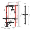 Multifunkčný posilňovací stojan - Power Rack HMS KLT22 červený