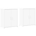 vidaXL Komody 2 ks biele 60x31x70 cm kompozitné drevo
