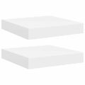 vidaXL Plávajúce nástenné police 2 ks, biele 23x23,5x3,8 cm, MDF