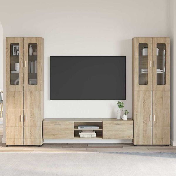 vidaXL Zostava TV skriniek FLORIN 3 pcs Sonoma dub Kompozitné drevo