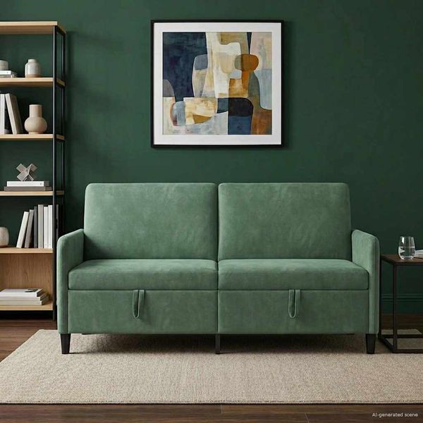 vidaXL Sofa s úložným priestorom Morská zelená 172 x 78 x 87 cm