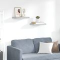 vidaXL Plávajúce nástenné police 2 ks betónovo-sivé 40x23x3,8 cm MDF